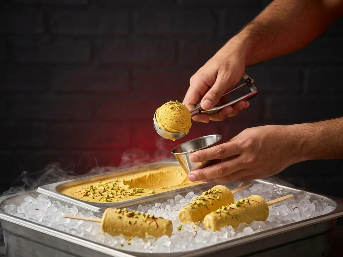 Ice Cream Counter set up at a catering event